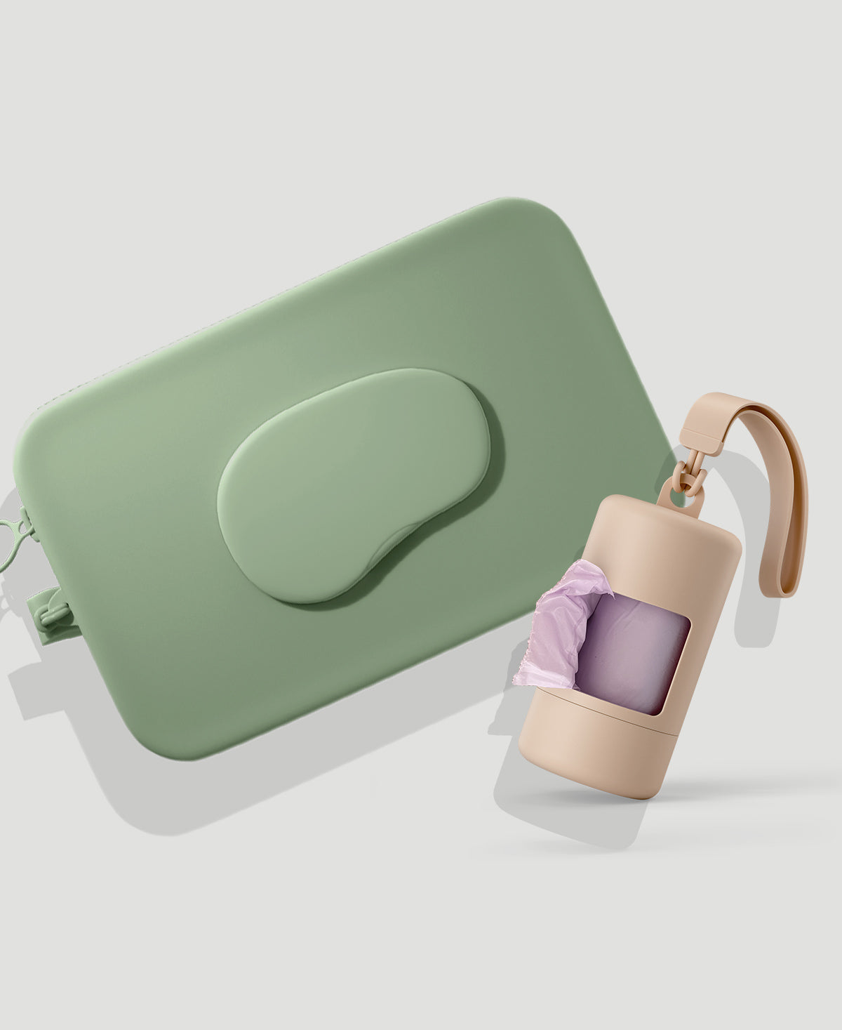 Wipes Pouch and Dispenser Bundle Sage + Sand