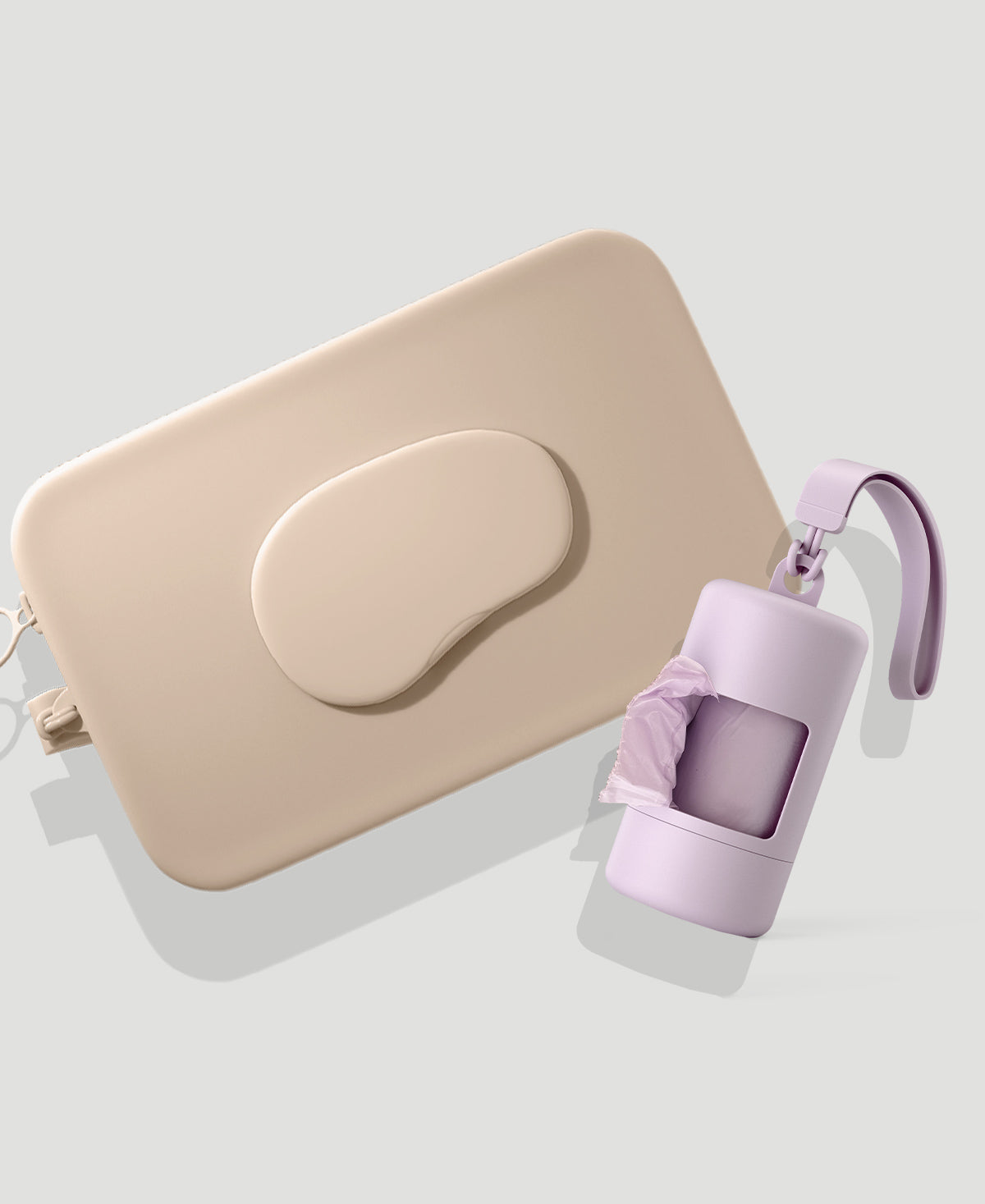 Wipes Pouch and Dispenser Bundle Sand + Lilac