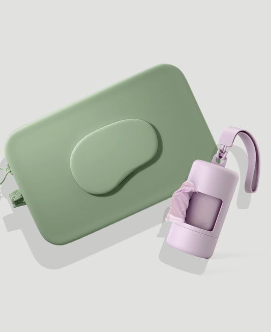 Wipes Pouch and Dispenser Bundle Sage + Lilac