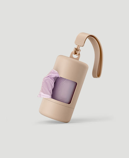 Nappy Bag Dispenser + Bags in Sand