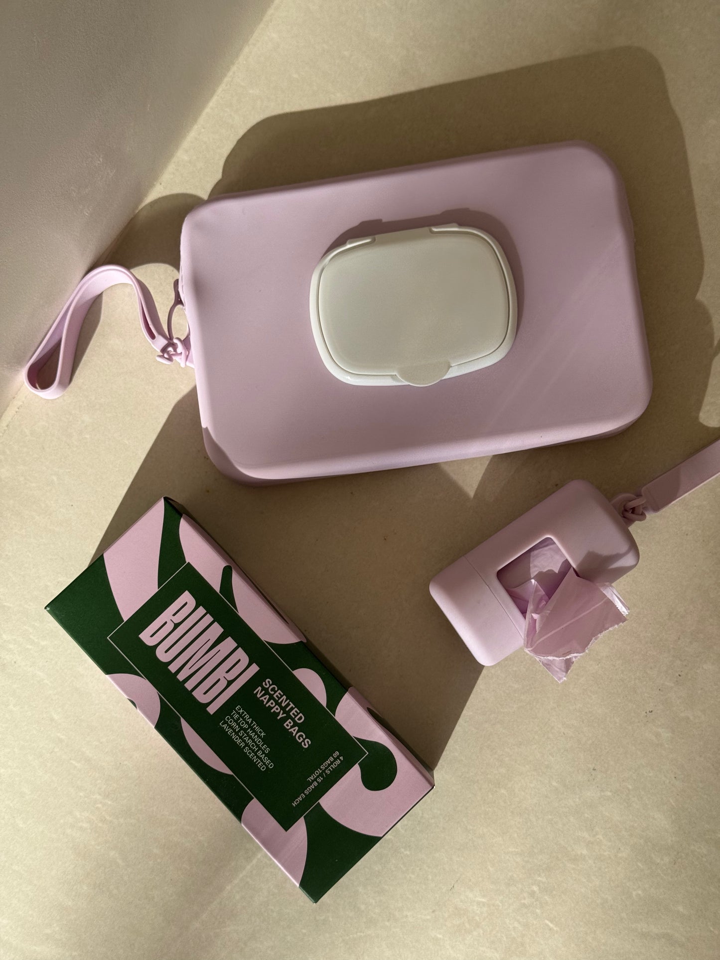 Wipes Pouch and Dispenser Bundle Lilac + Lilac